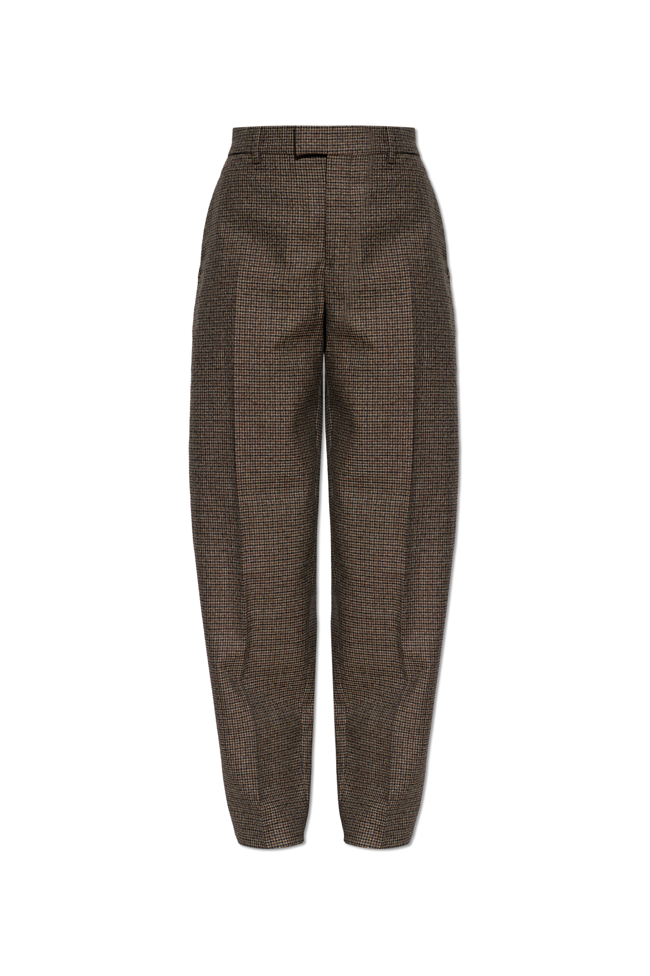 Ami Alexandre Mattiussi Brown Wool Checked Trousers | Women's | Vitkac